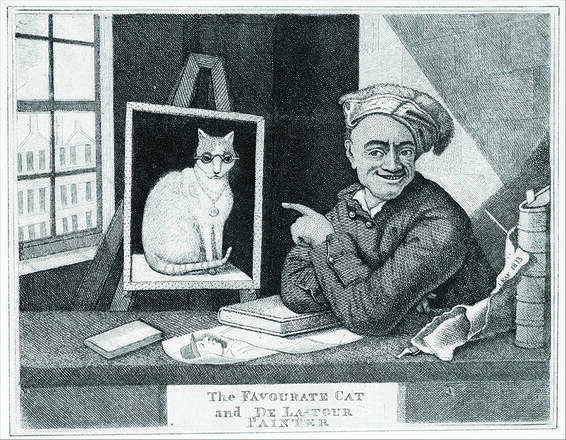 The Favourite Cat And De La Tour Painter Aka The Favourate Cat And De La Tour Painter By John Kay by Cat Artists