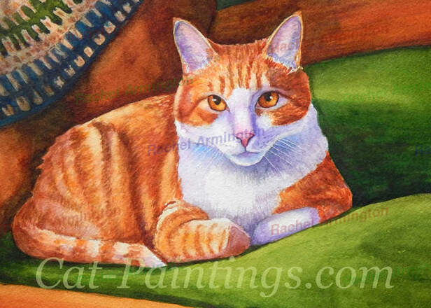 Ahmiza Animal Rescue Cat Paintings Charity Fundraiser by Rachel Armington