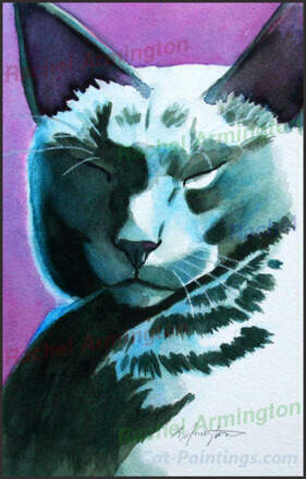 Black Cat Painting Rachel Armington by Rachel Armington