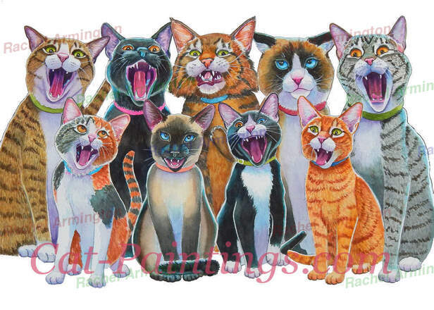 Caroling Cats by Rachel Armington