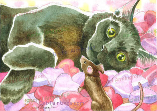 Funny Cat Picture Valentine Chocolate by Rachel Armington