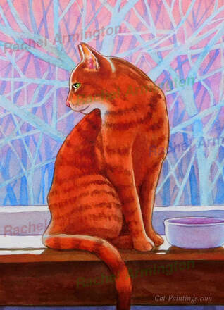 Orange Tabby Cat Picture Portrait by Rachel Armington