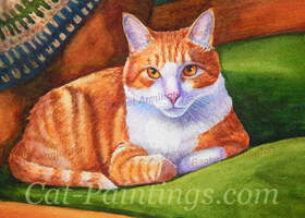 Ahmiza Animal Rescue Cat Paintings Charity Fundraiser by Rachel Armington